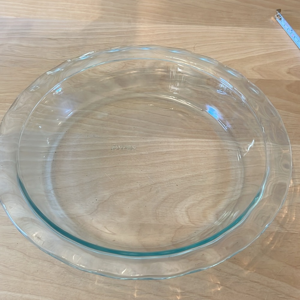 Pyrex USA C209 28 11 9.5 Inch Blue Glass Pie Plate - Picture 2 of 8